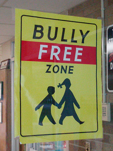 A Bully Free Zone sign - School in Berea, Ohio via http://www.flickr.com/photos/13542313@N00/2500644518/