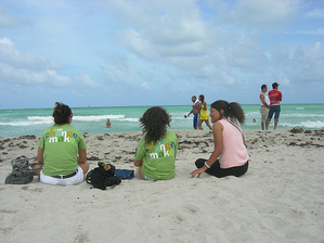 Students Volunteering on the Beach